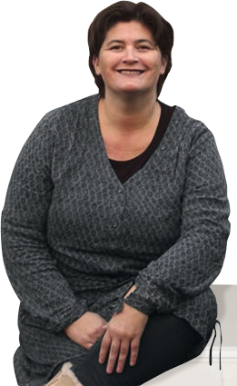 Patricia van Cleef (zittend)